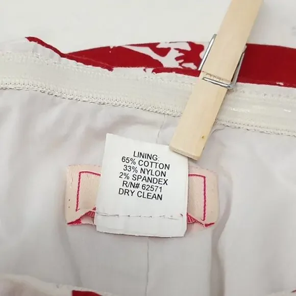 love,,,ady  Women & Junior Red & White Floral Strapless Dress Size Small - Picture 11 of 13